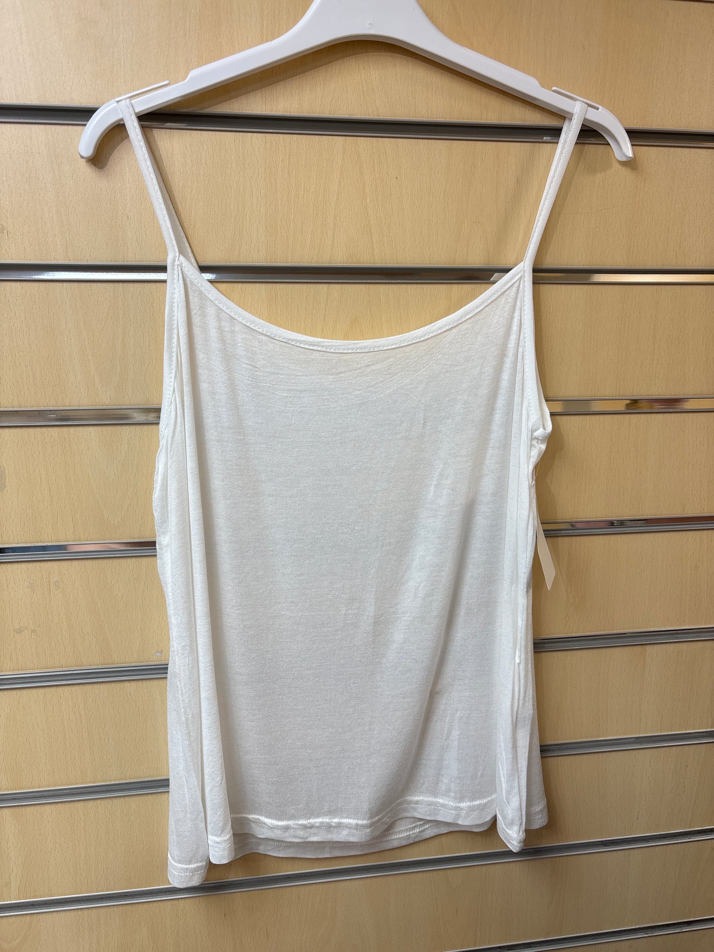 Strappy Cotton Vest Top In White
