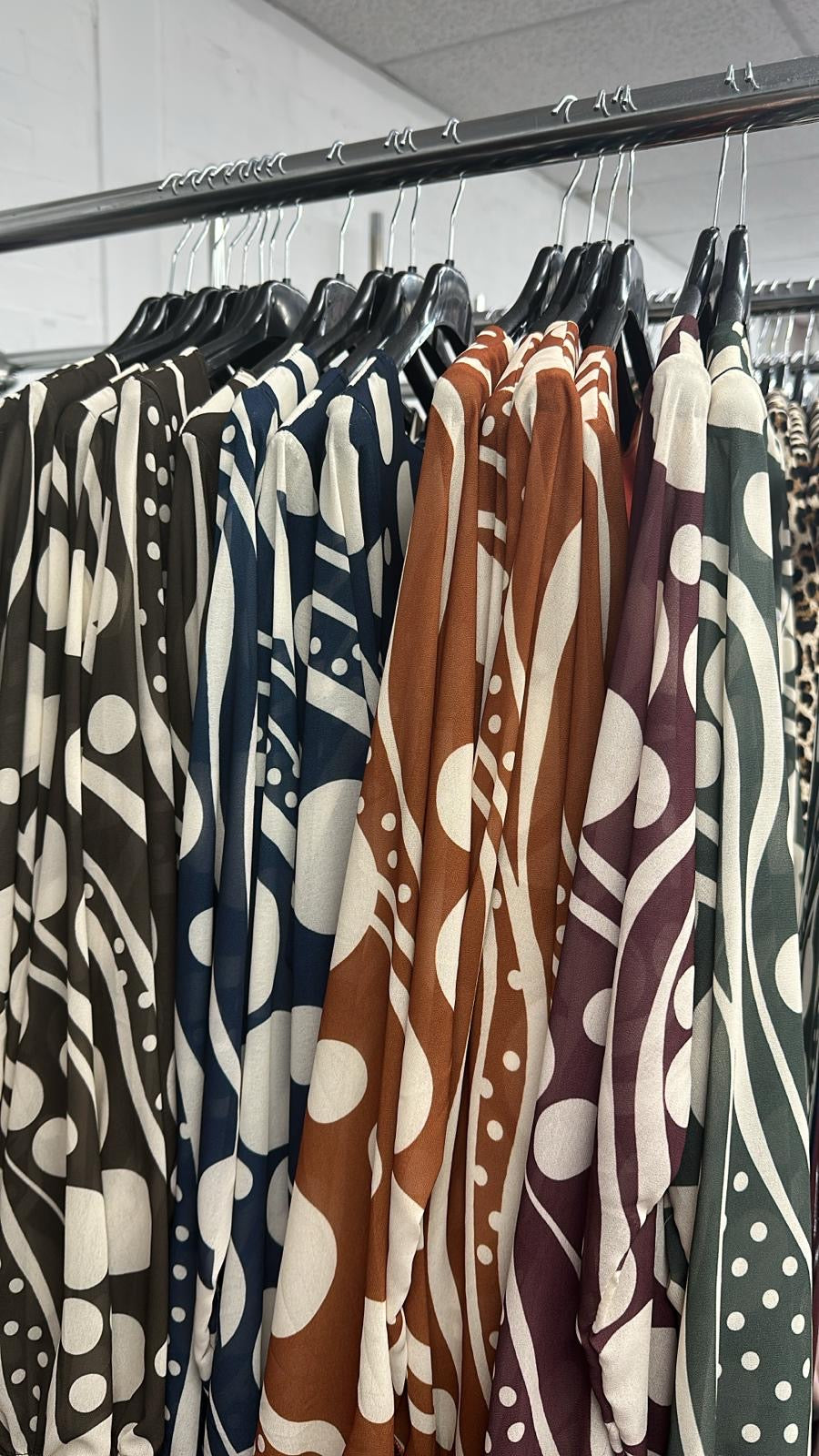 Circle Print Blouse with Lining