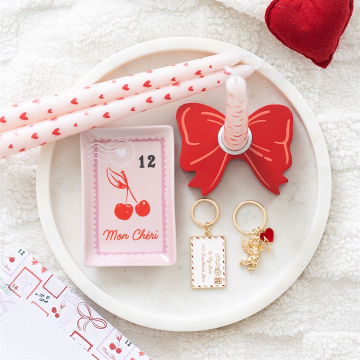 Set of 3 Love Heart Valentine's Day Taper Candles