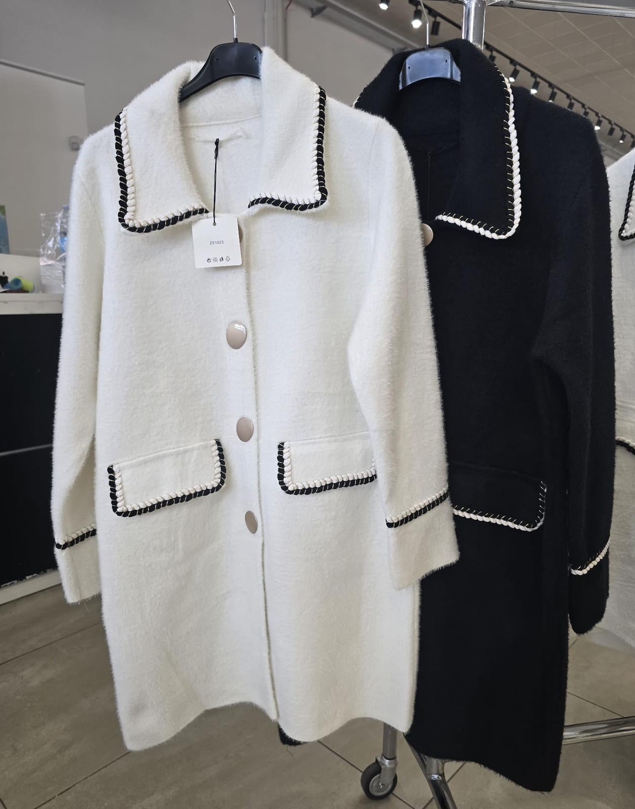 Ivory Soft Coatigan with Buttons