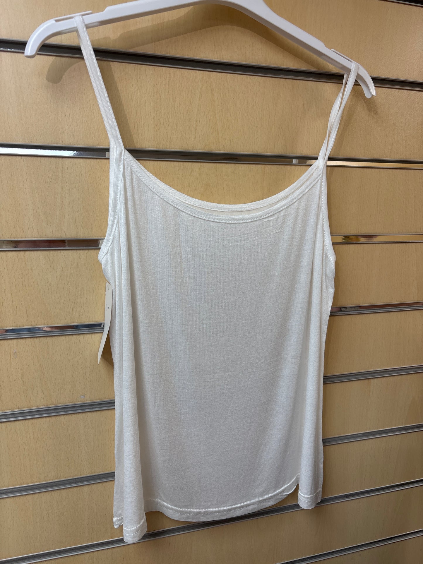 Strappy Cotton Vest Top In White