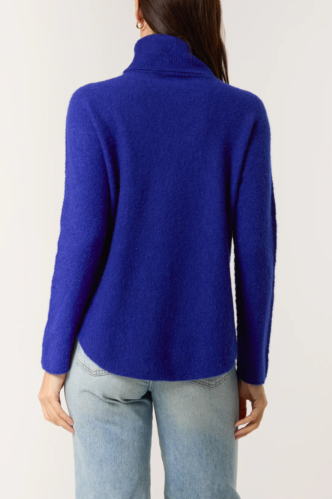 Roll neck soft touch jumper in Royal Blue