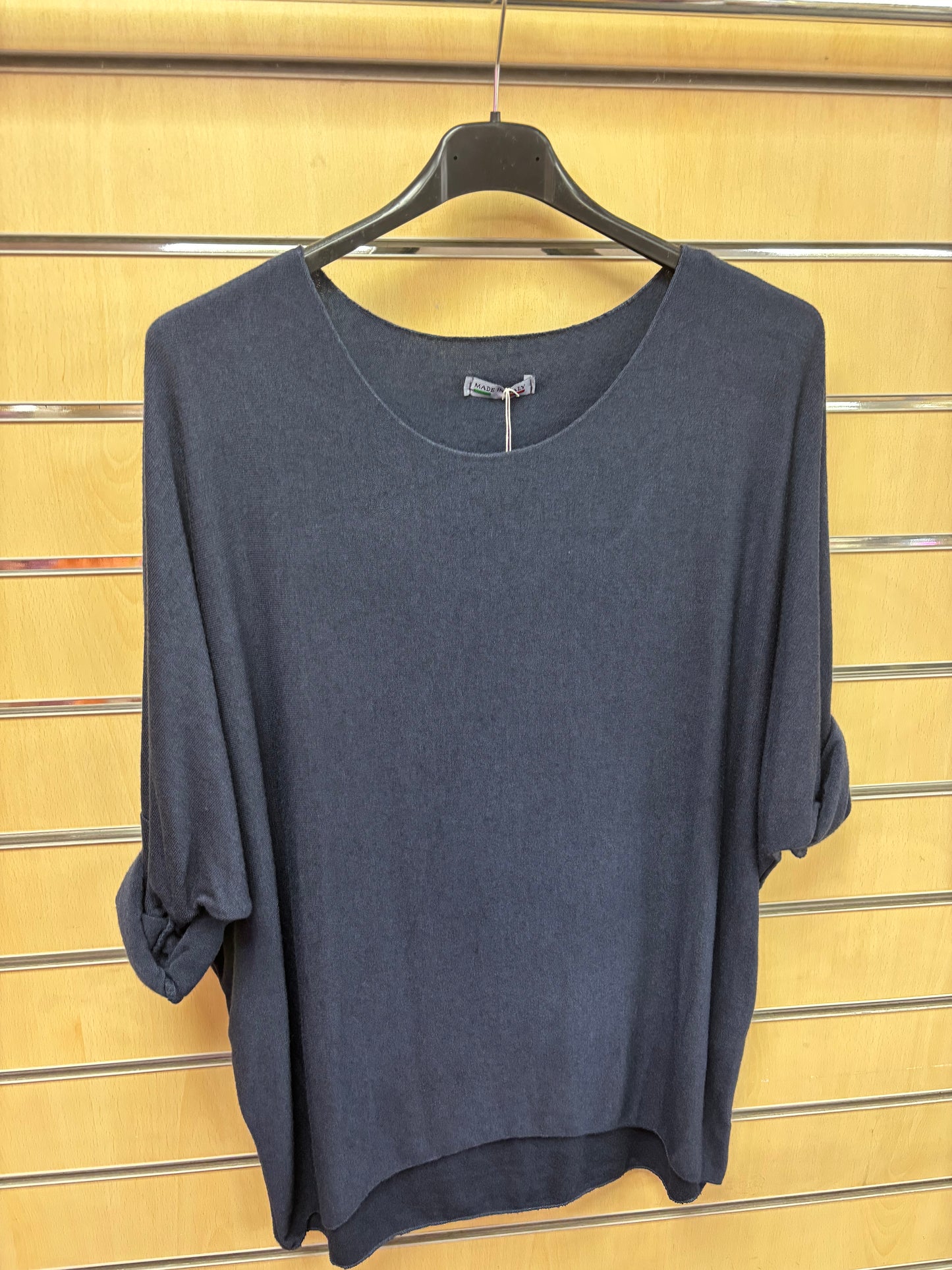 Fine Knit Jumper in Navy