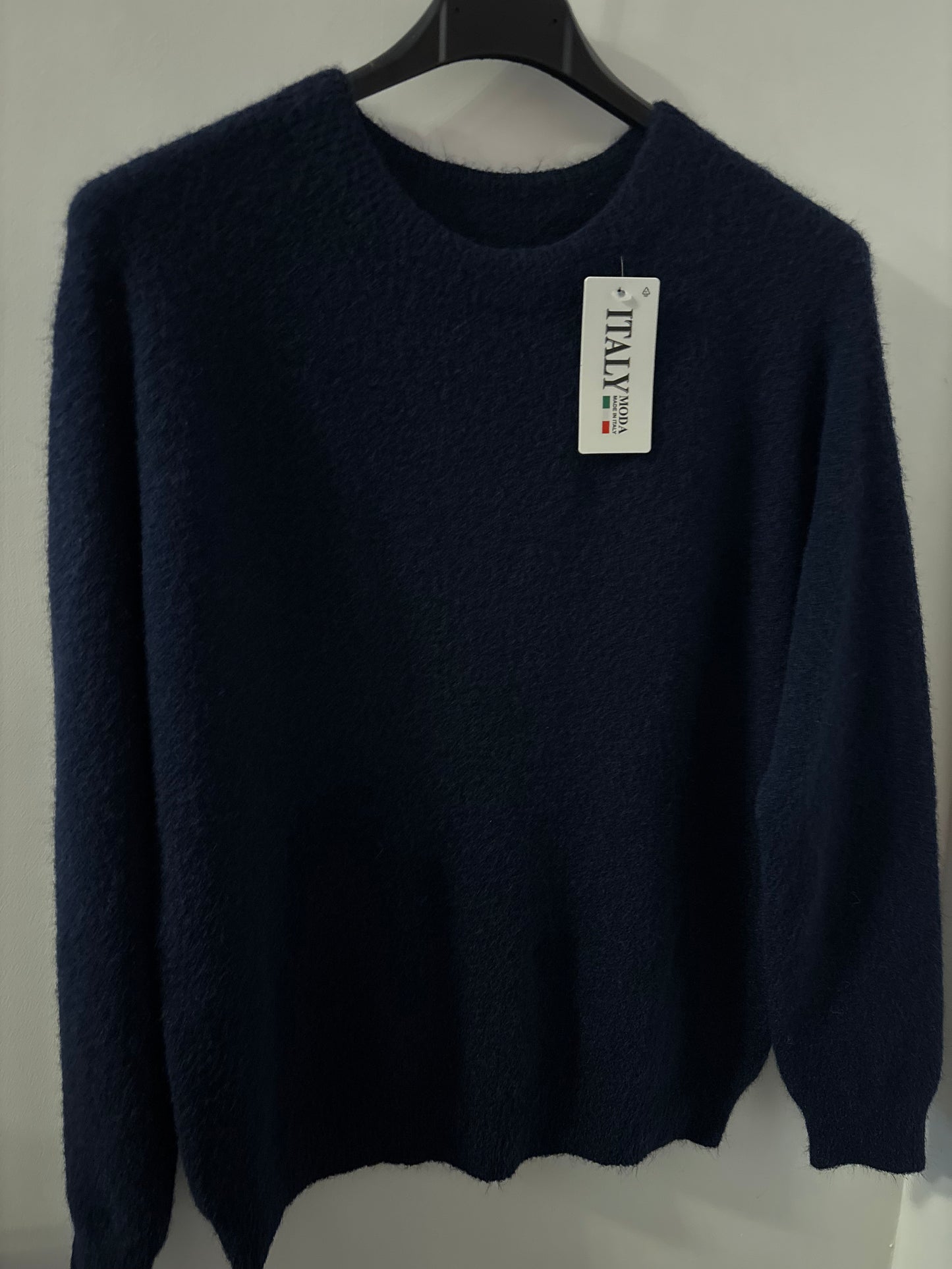 Soft Crew Neck Jumper in Navy