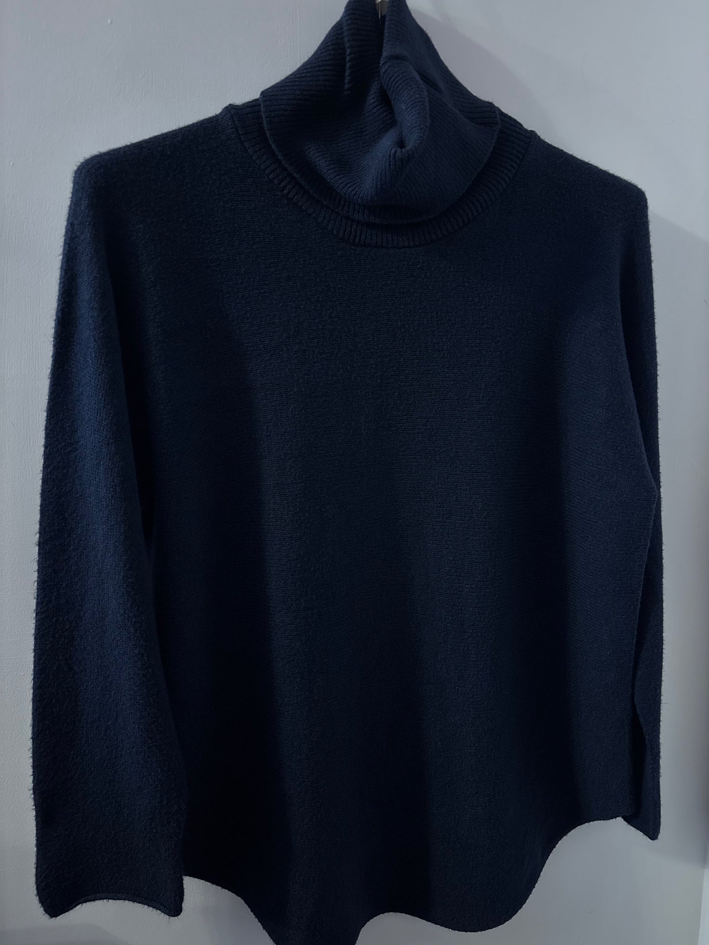 Roll Neck Jumper in Navy