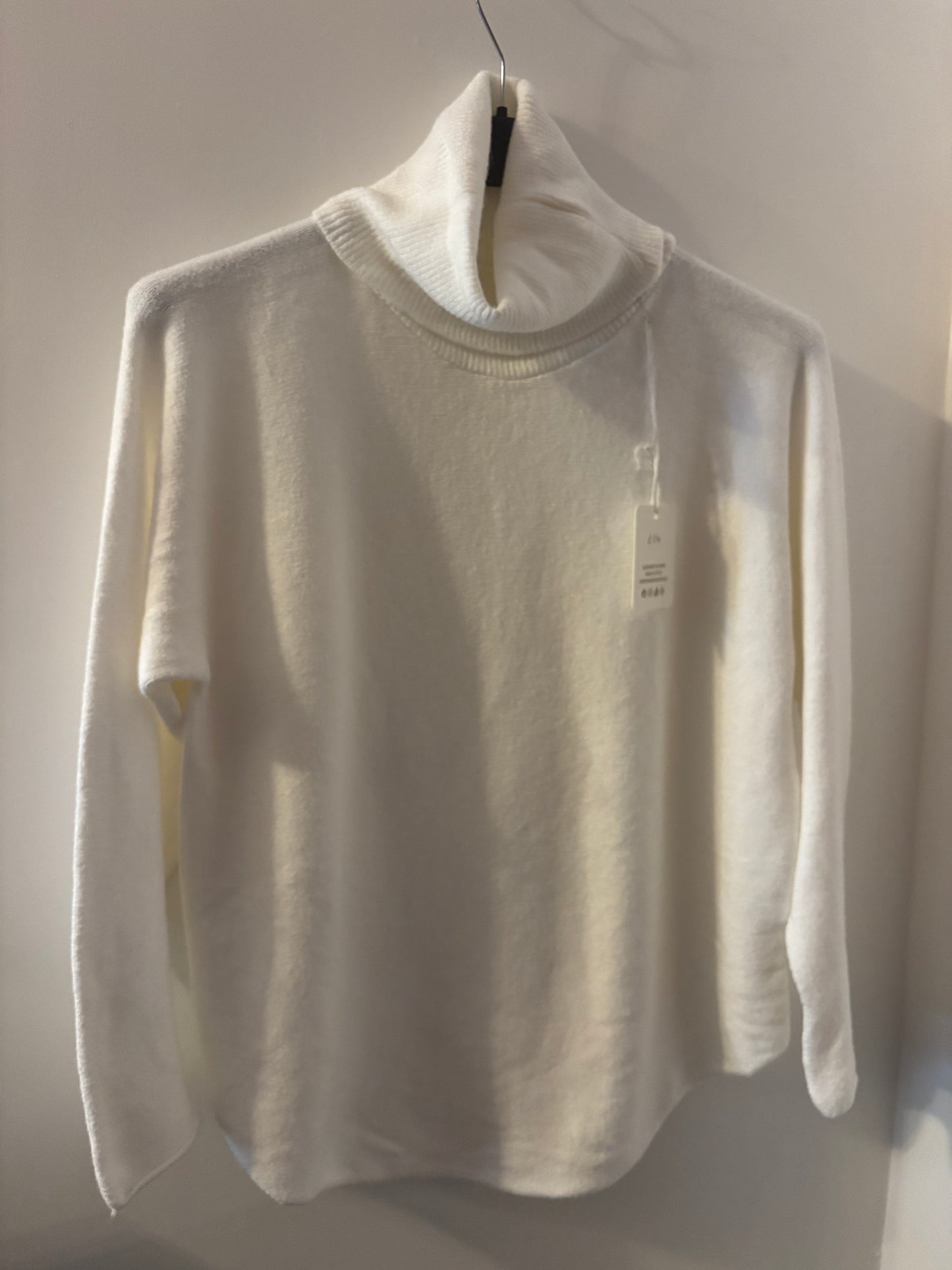 Roll Neck Jumper in Ivory
