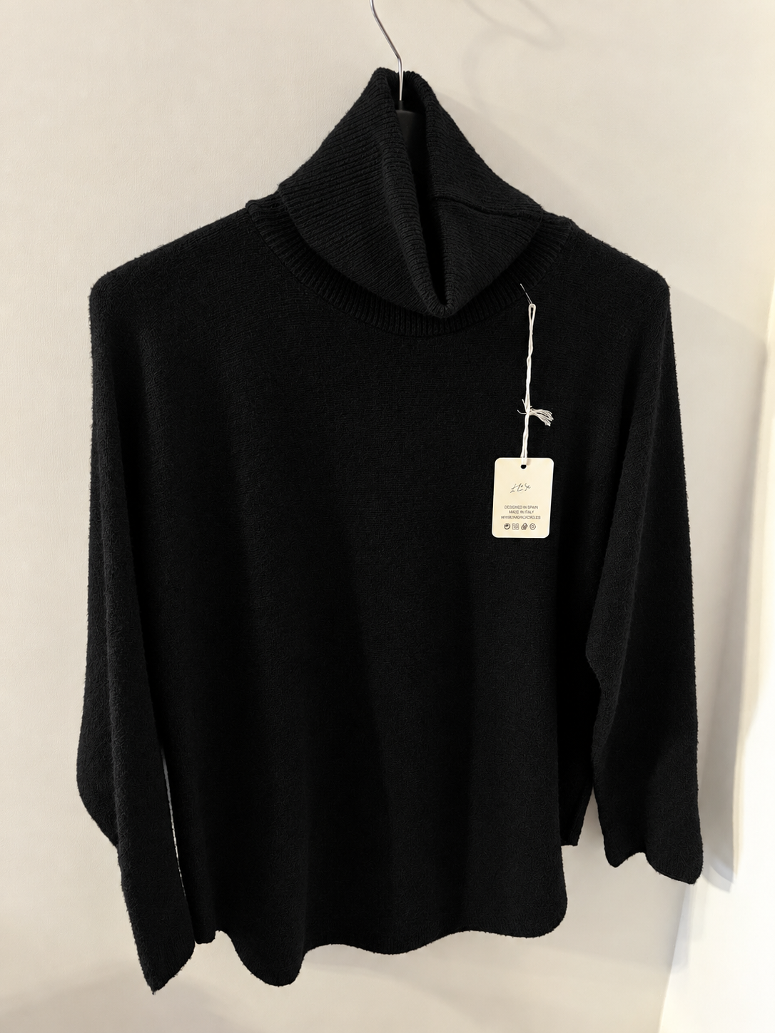 Roll Neck Jumper in Black