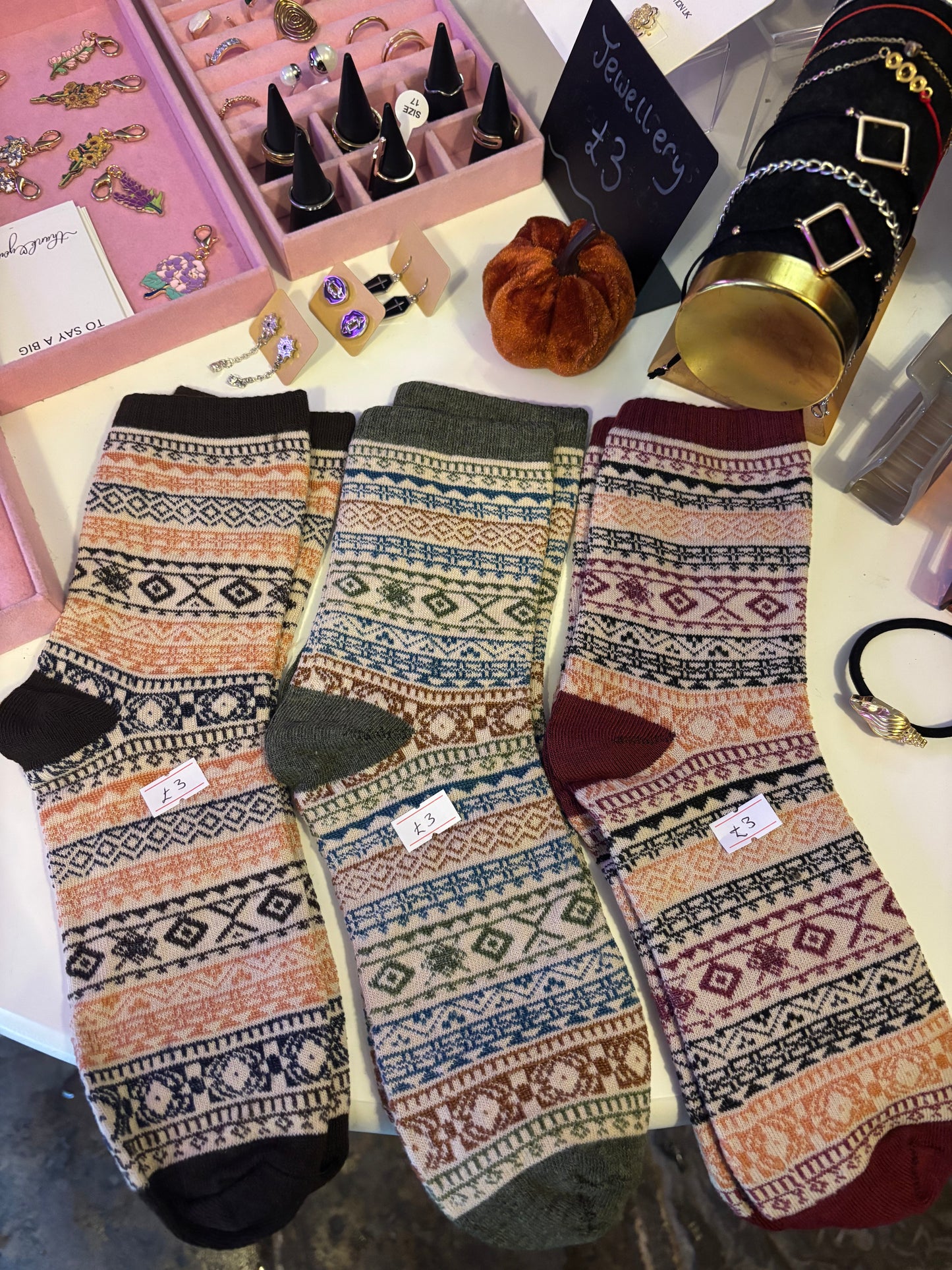 Fair Isle Style Socks