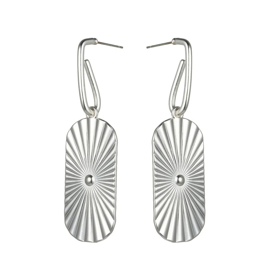 Textured Silver Earrings
