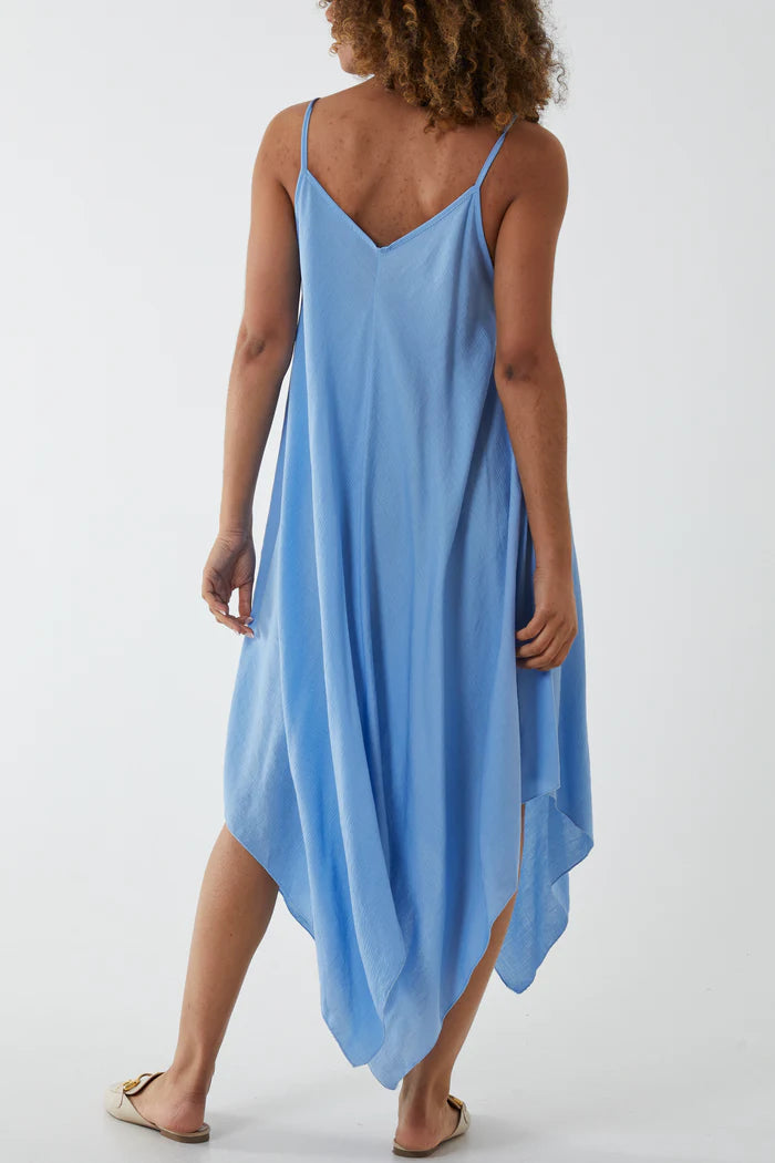 Light Blue Hanky Hem Cami Dress