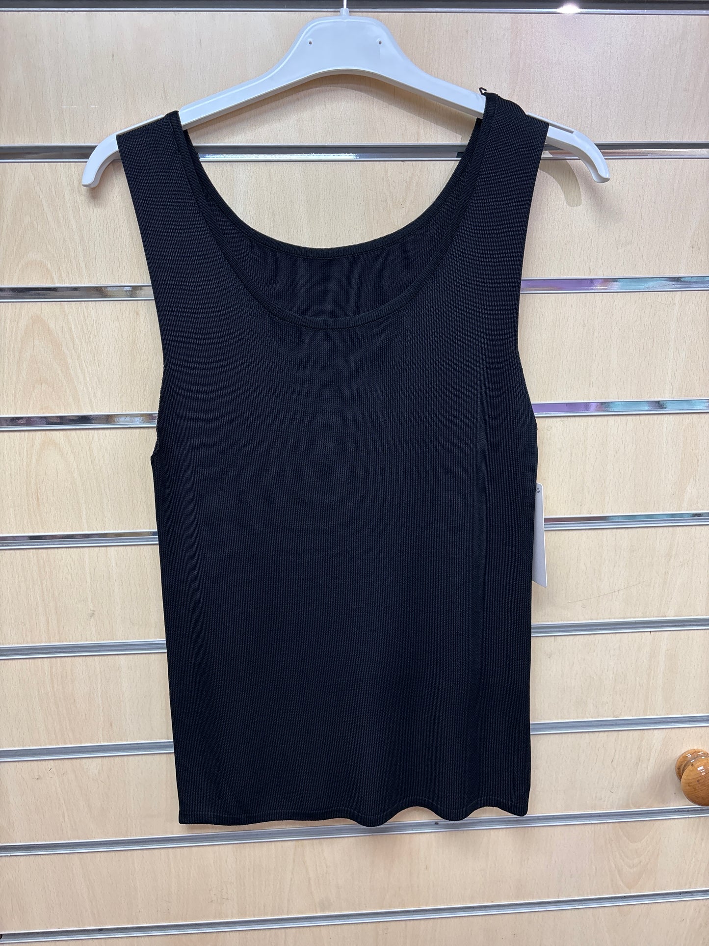 Knitted vest top in black