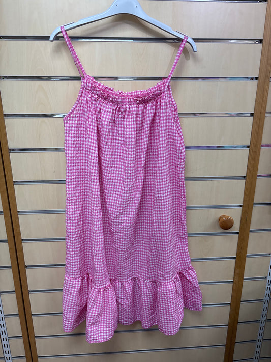 Gingham Strappy Dress in Pink