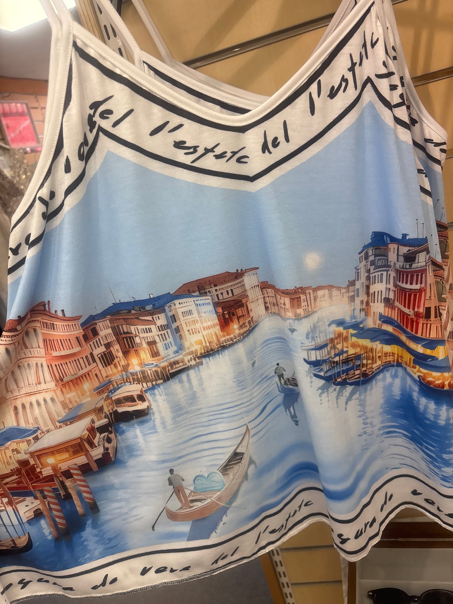 Venice Print Cami Top in Blue