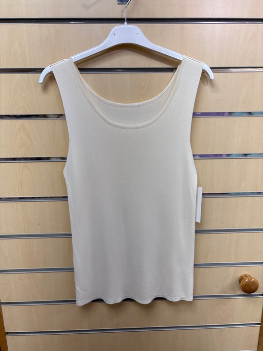 Knitted vest top in cream