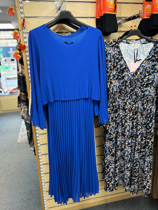 Pleated Long Sleeve Dress