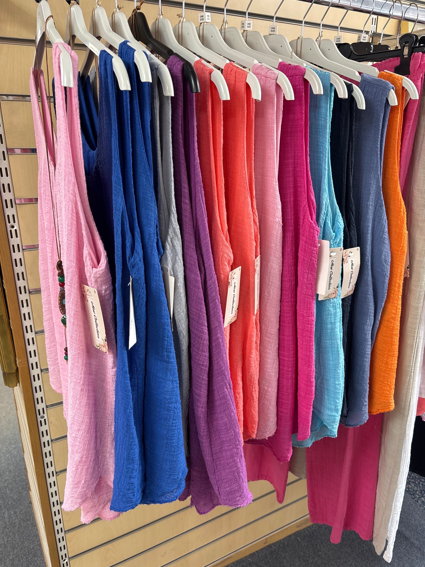 Cotton Lined Vest Top in Multiple Colours