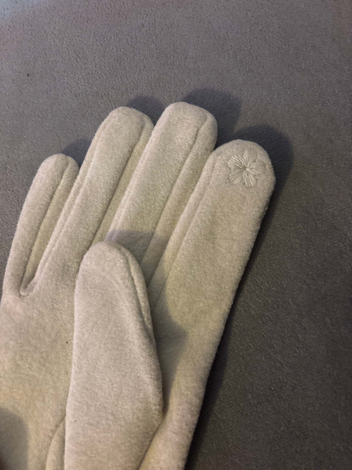 Beige Strap Gloves