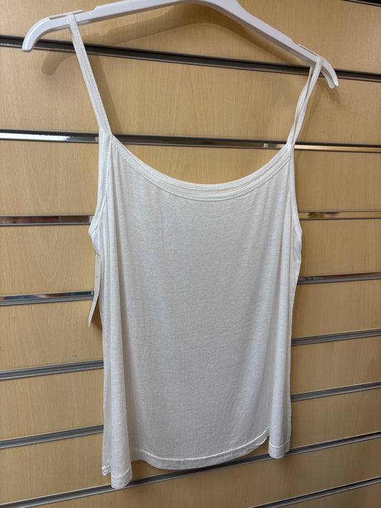 Strappy Cotton Vest Top In White