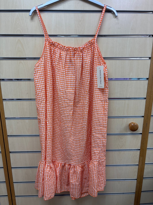 Gingham Strappy Dress in Orange