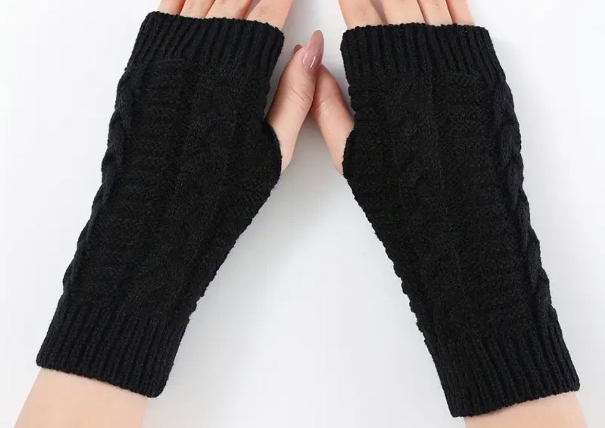 Black Fingerless Gloves
