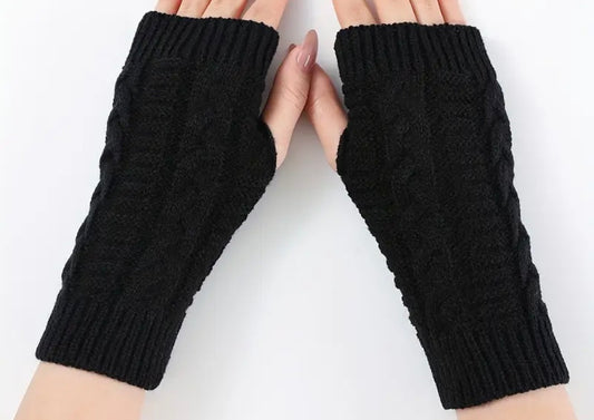 Black Fingerless Gloves