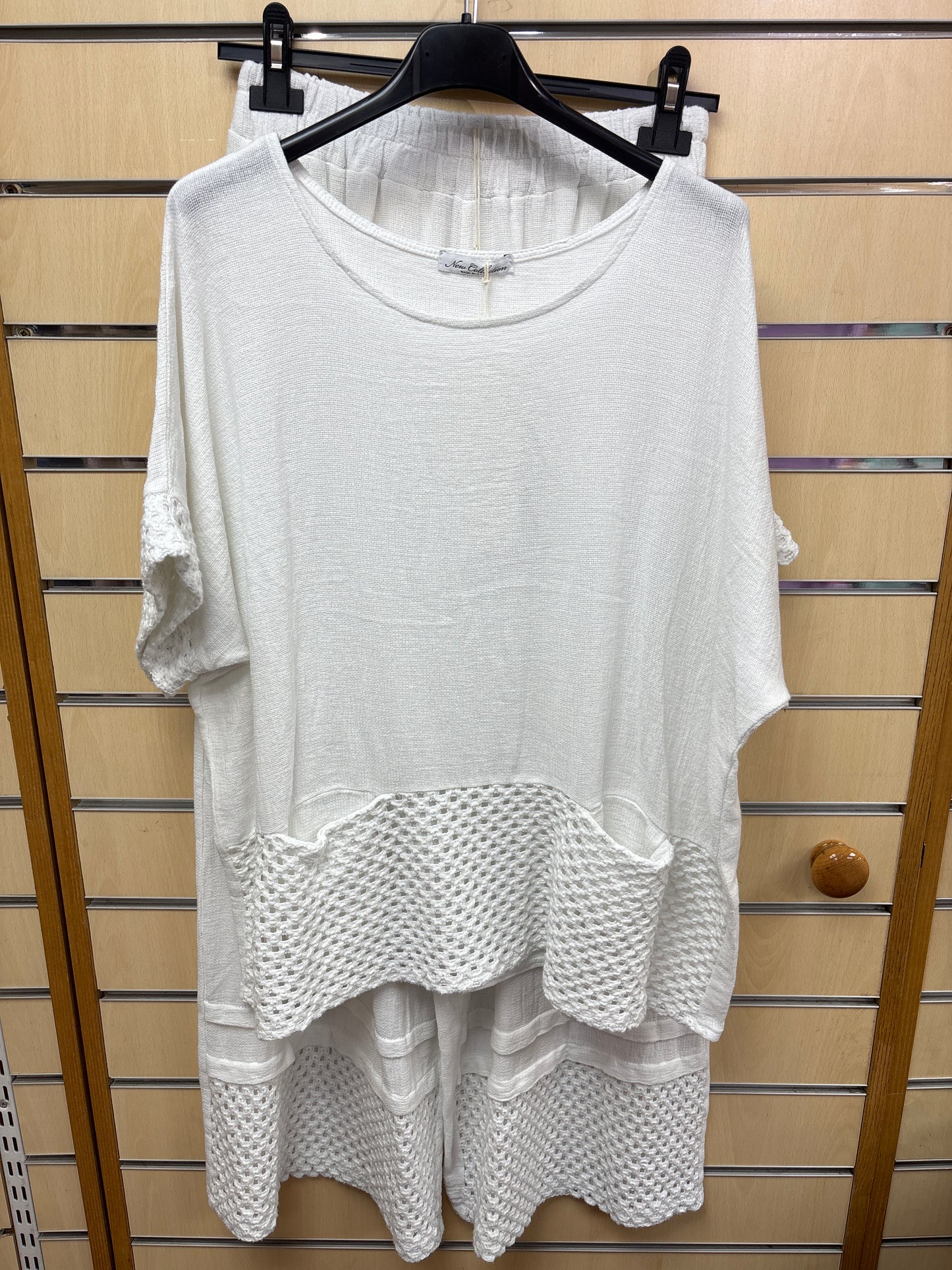 White Cotton & Linen Set in mocha
