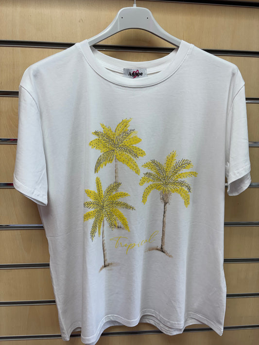 Palm Tree T-Shirt in Yellow