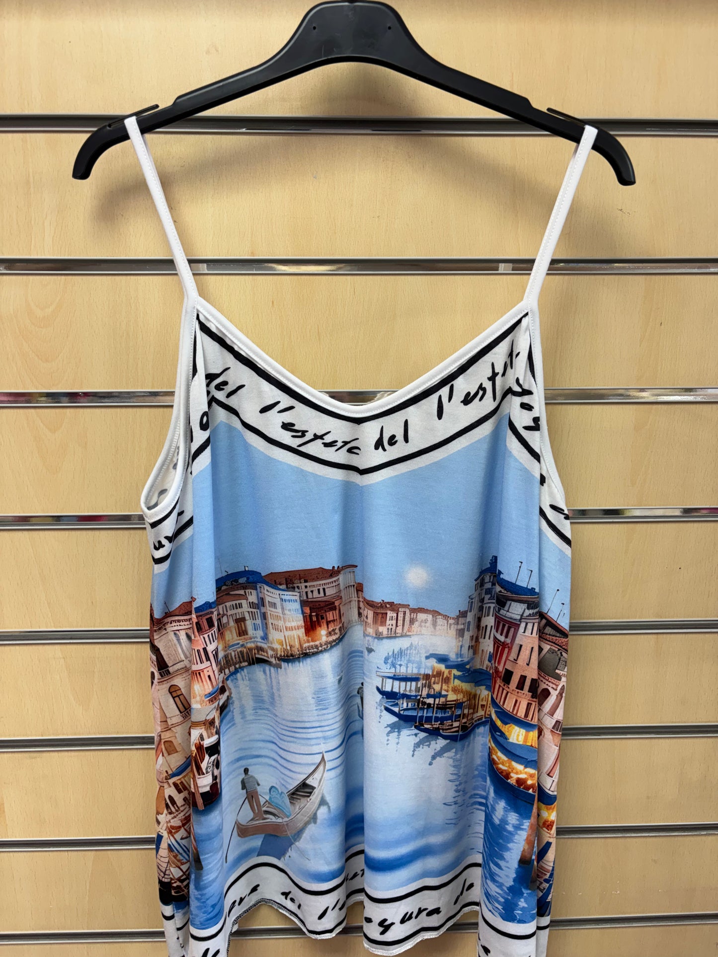 Venice Print Cami Top in Blue