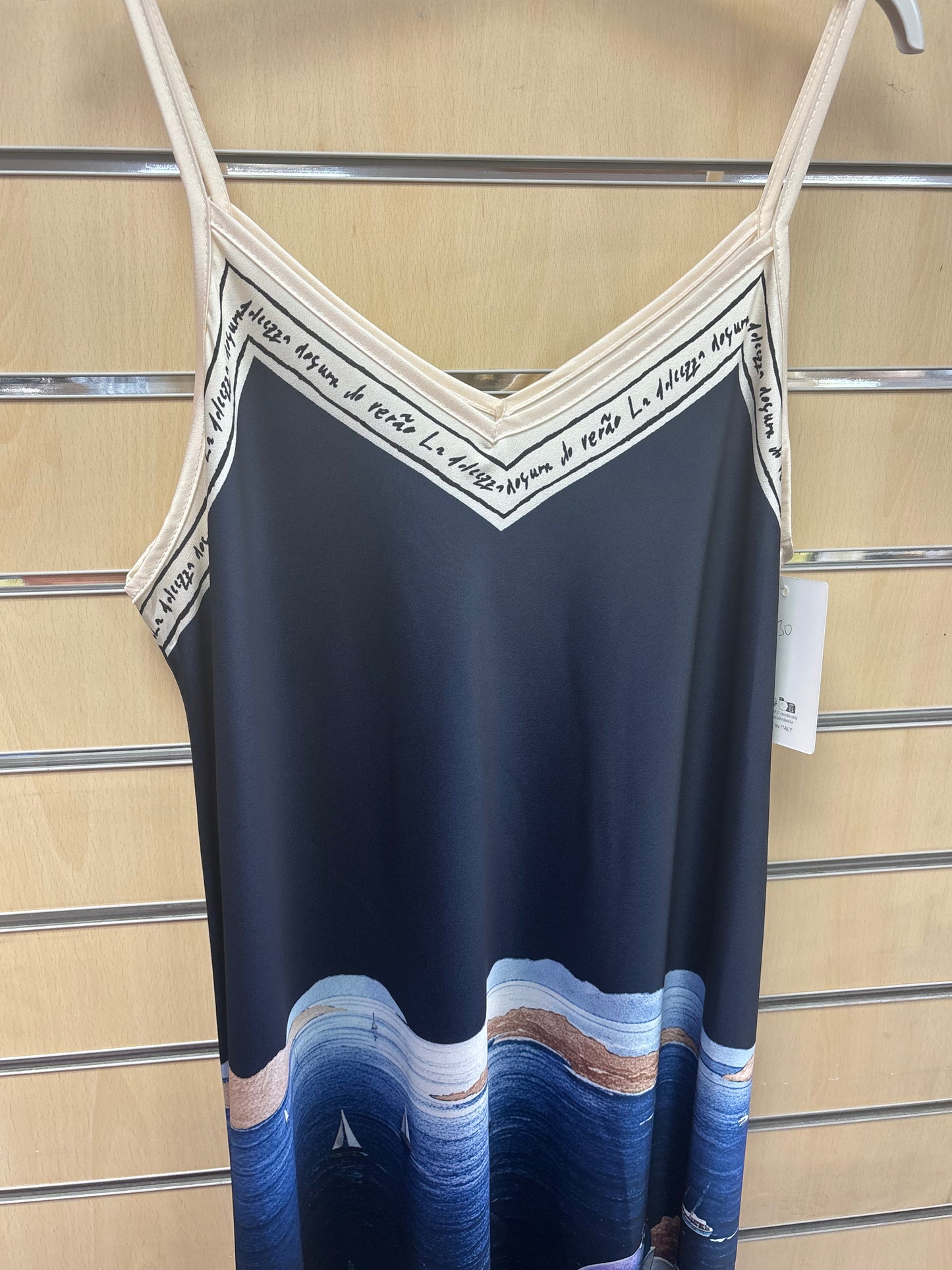 Cami Print Santorini Maxi Dress in Navy