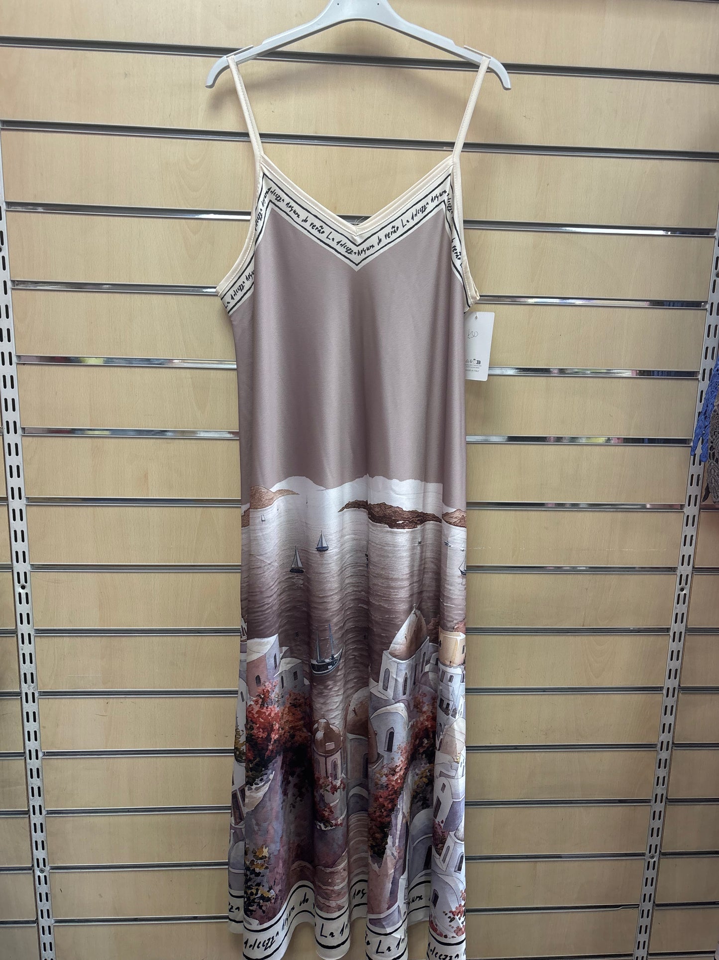 Cami Print Santorini Maxi Dress in Mocha
