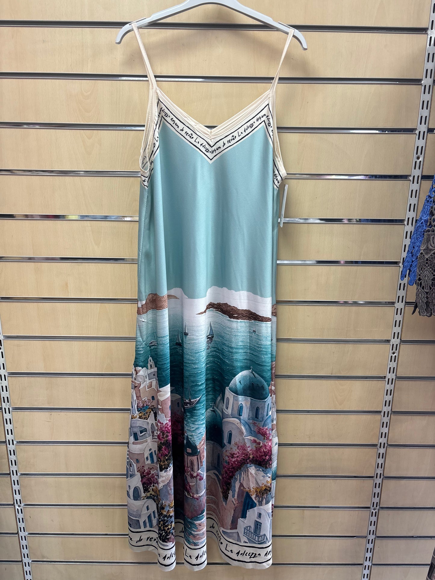 Cami Print Santorini Maxi Dress in Mint