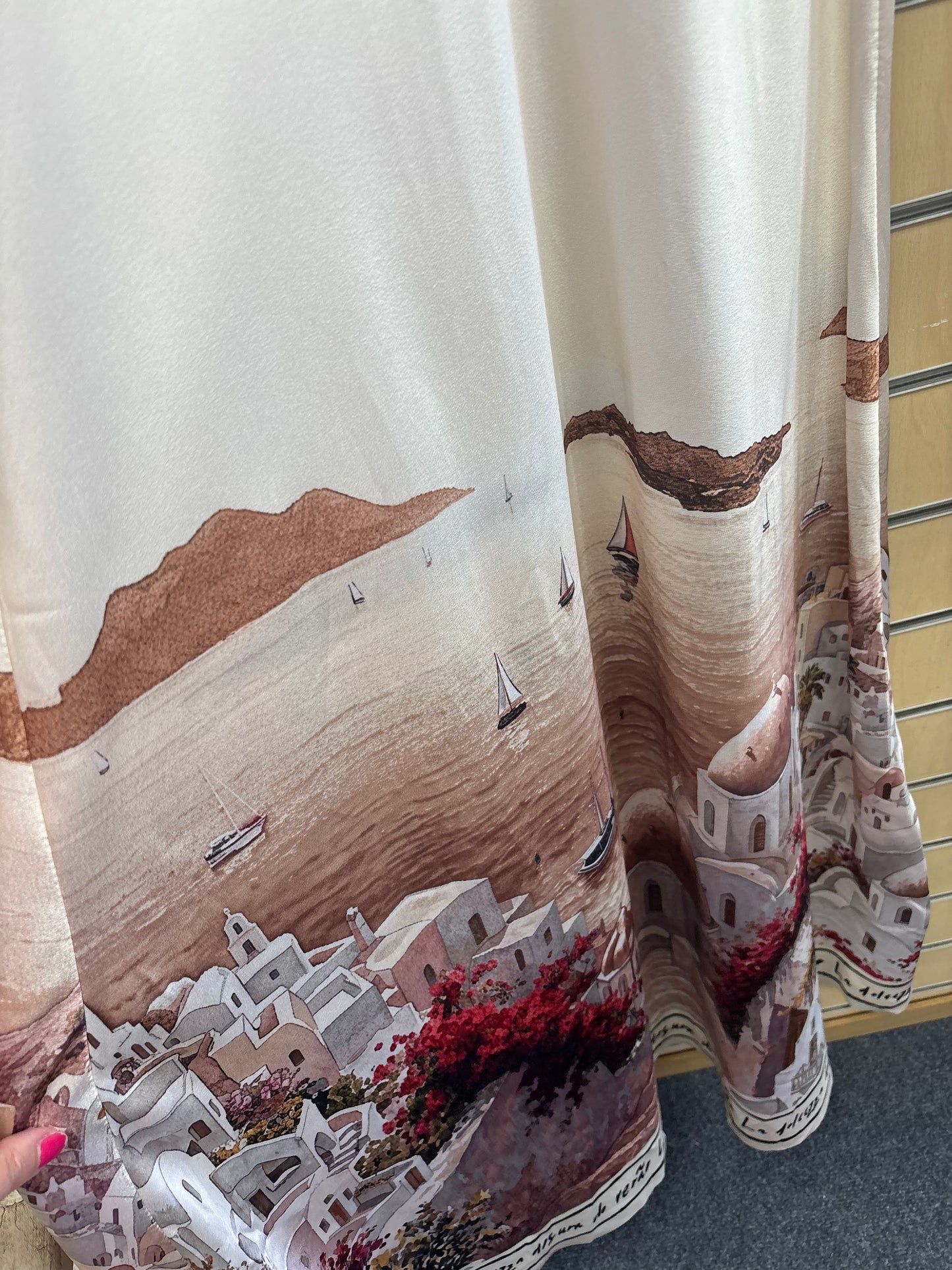 Cami Print Santorini Maxi Dress in Cream