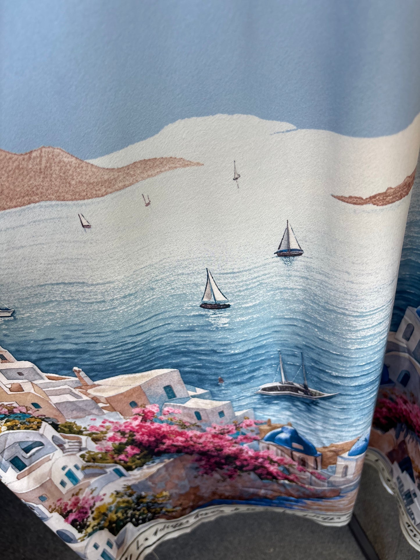 Cami Print Santorini Maxi Dress in Light Blue