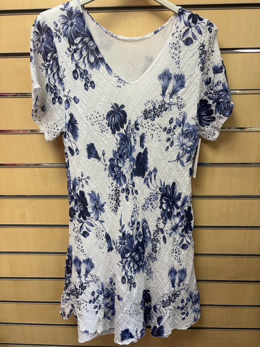 V Neck Floral Cotton Dress in Multiple Colours