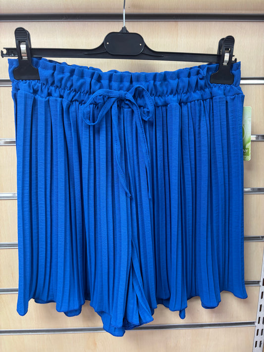 Plisse Shorts in Blue