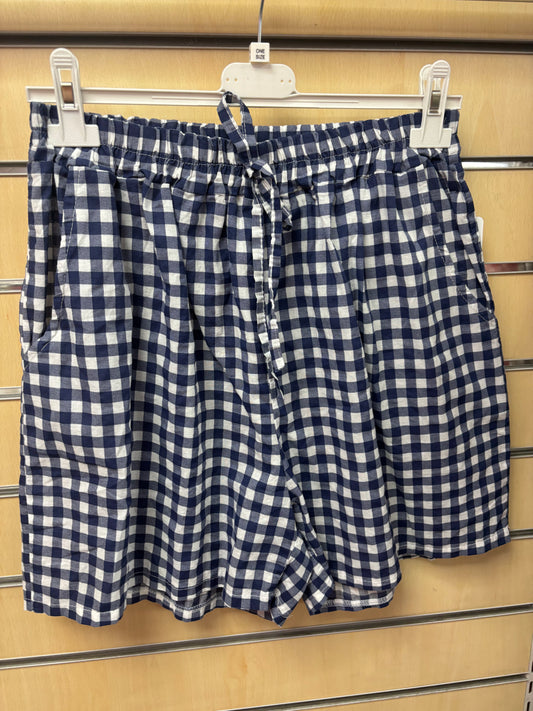 Gingham Shorts in Blue