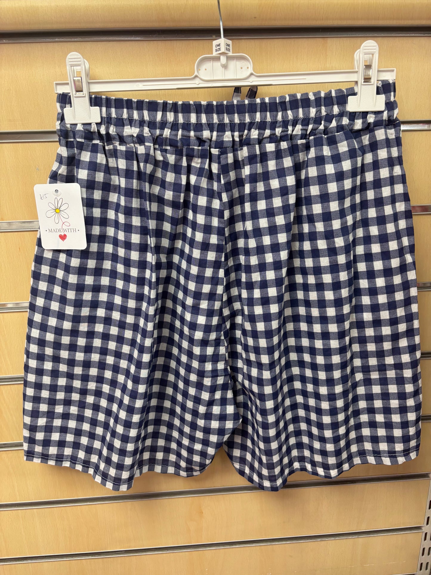 Gingham Shorts in Blue