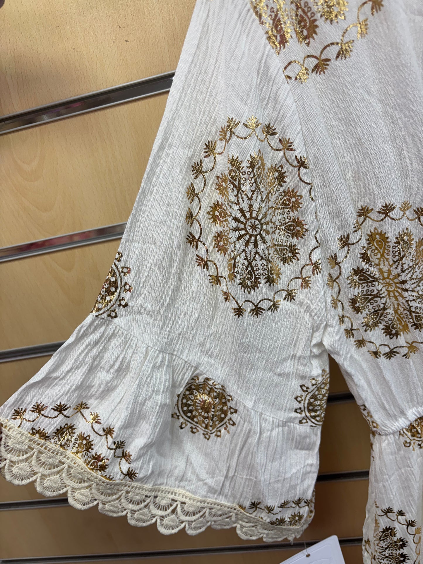Gold V Neck Summer Dress