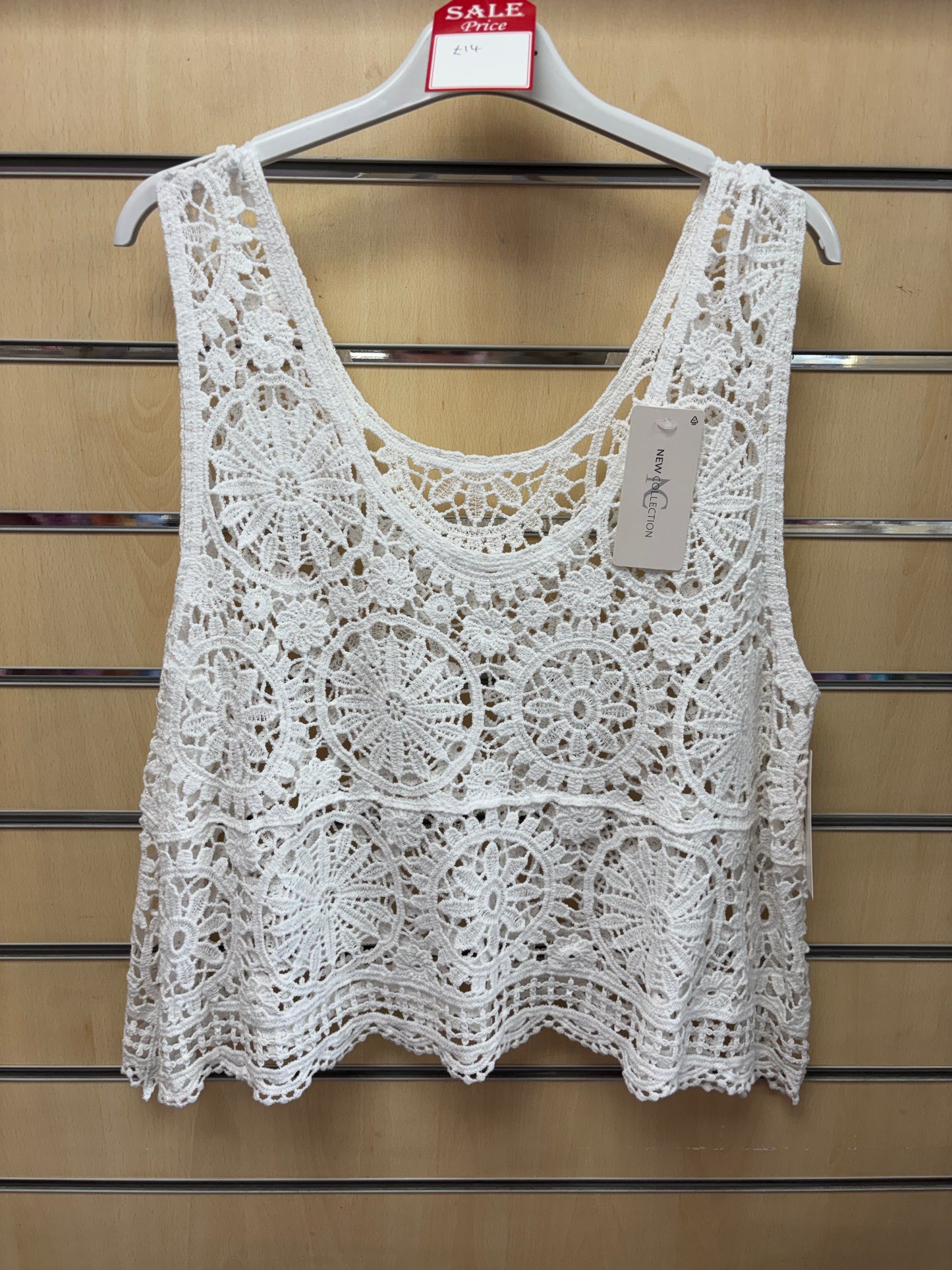 Crochet Vest Top in White