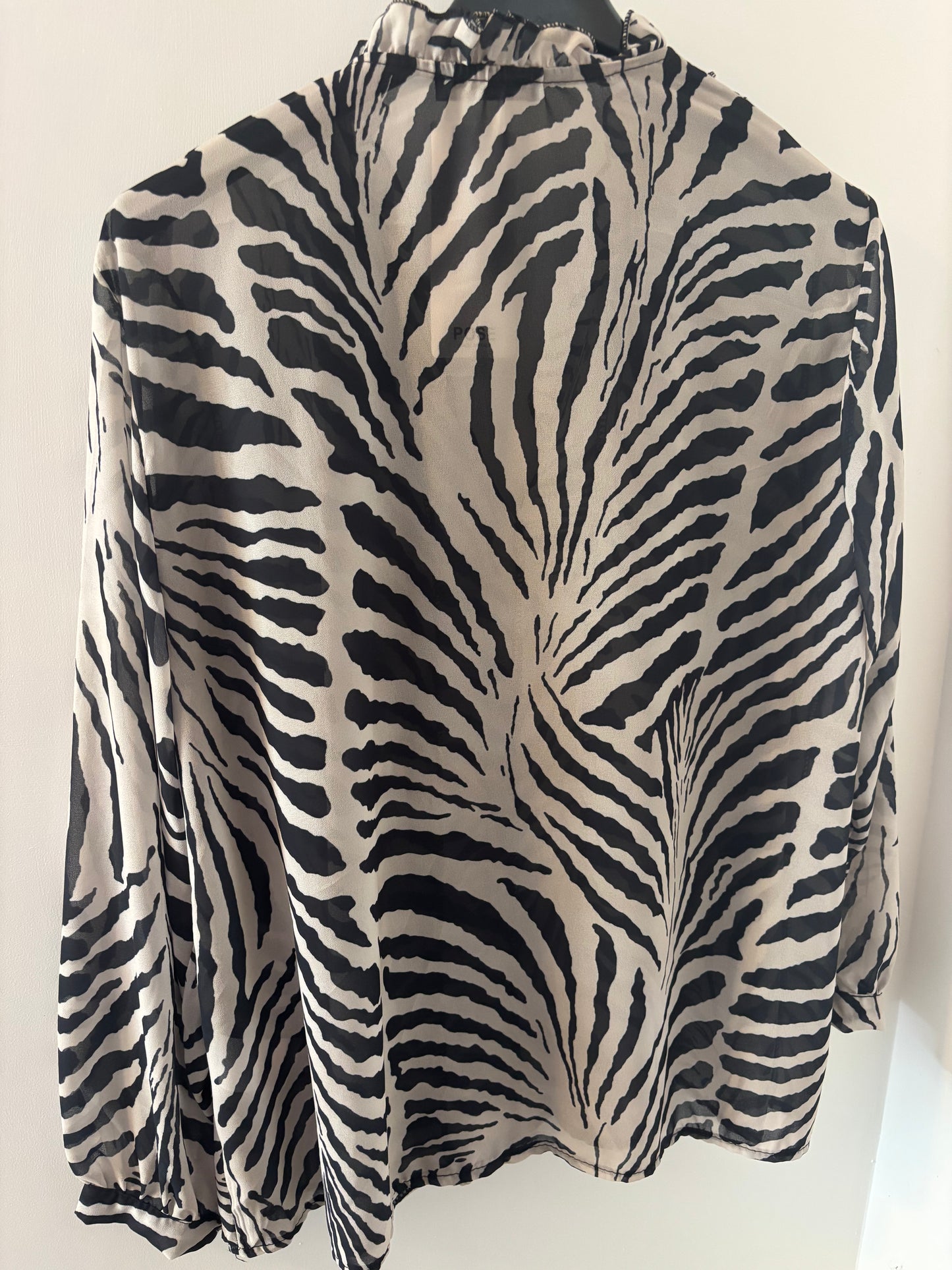 Zebra Print Ruffle Shirt
