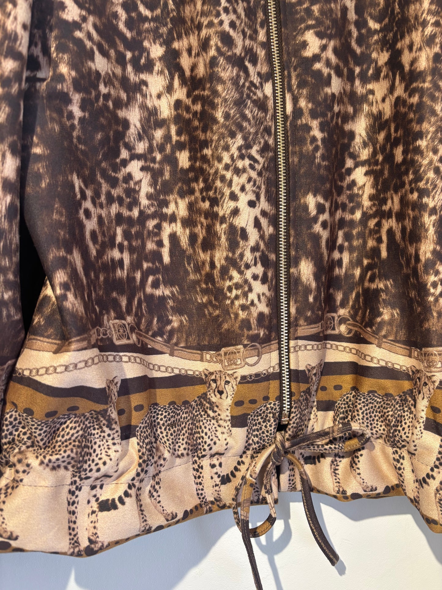 Cheetah Print Bomber Jacket in Brown