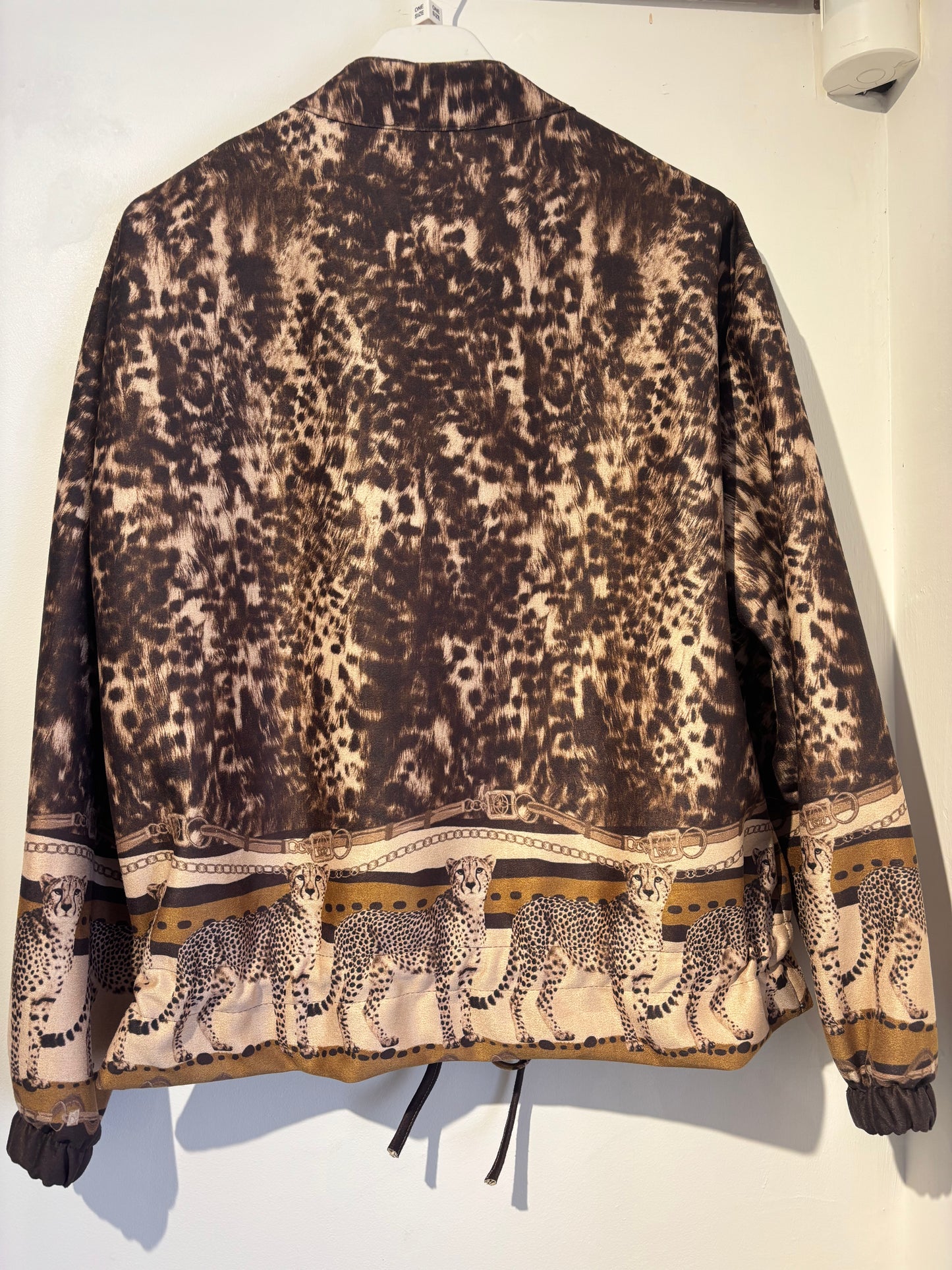 Cheetah Print Bomber Jacket in Brown