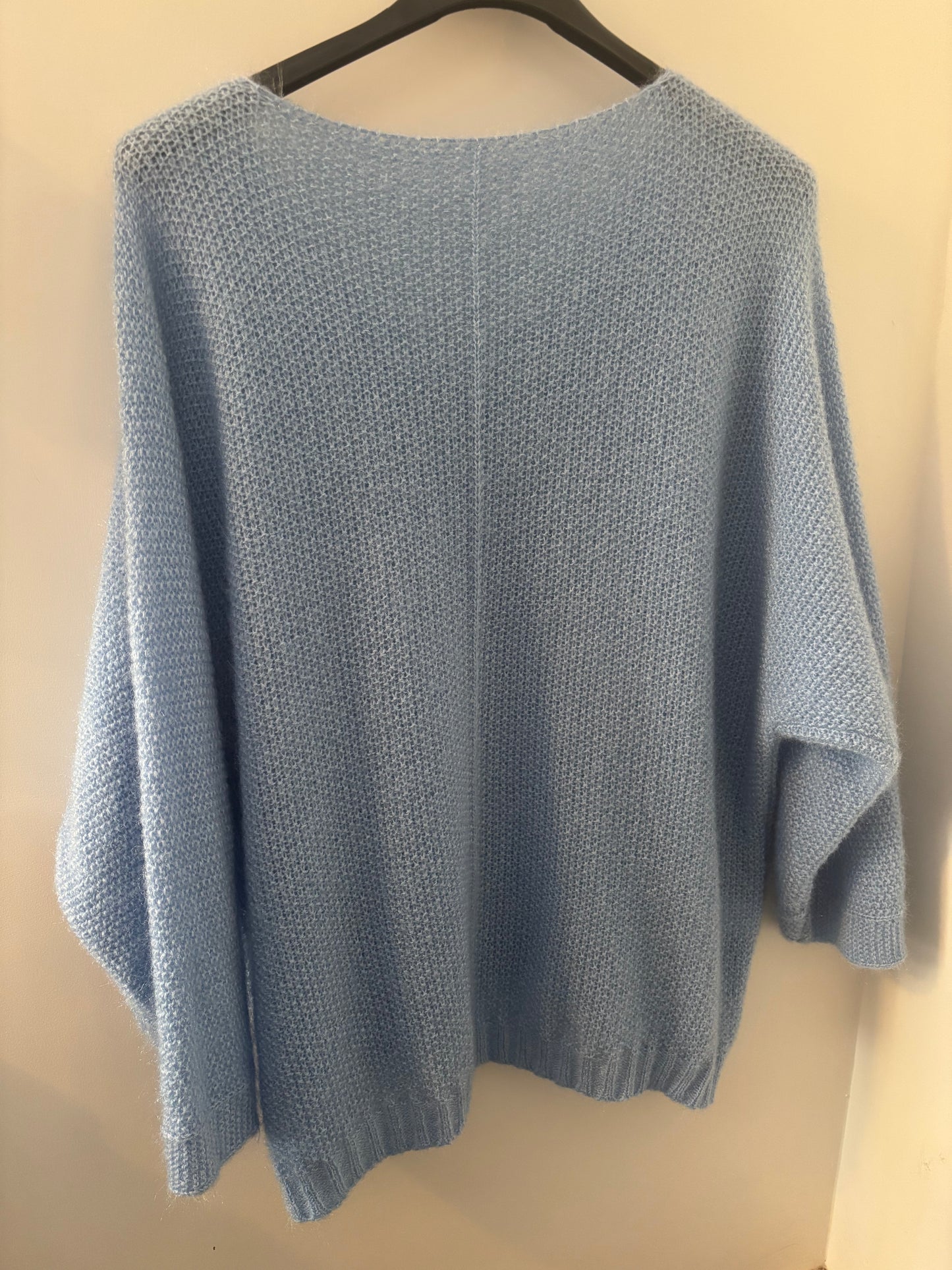 Cosy Fluffy Jumper in Light Blue