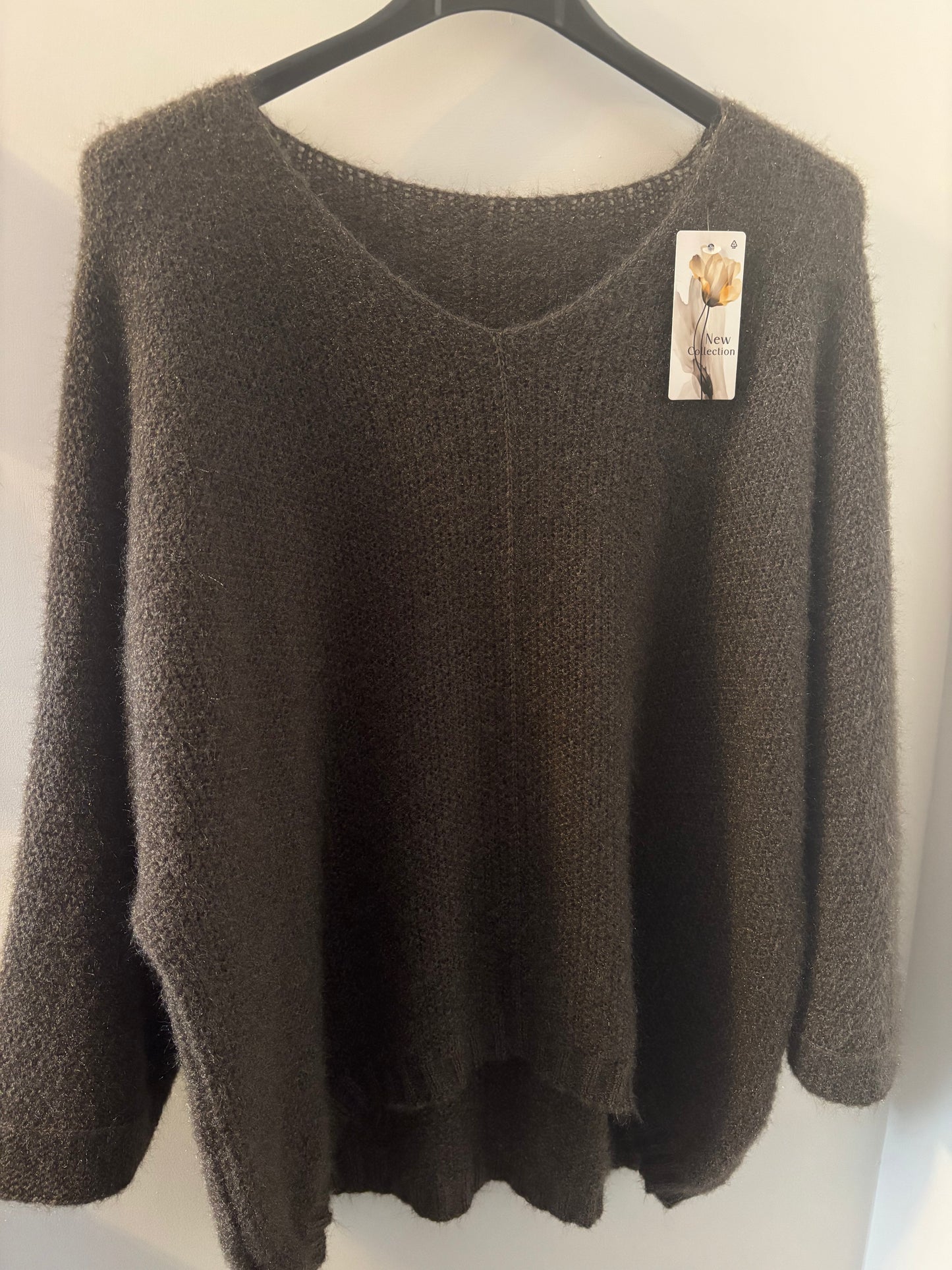 Cosy Fluffy Jumper in Brown