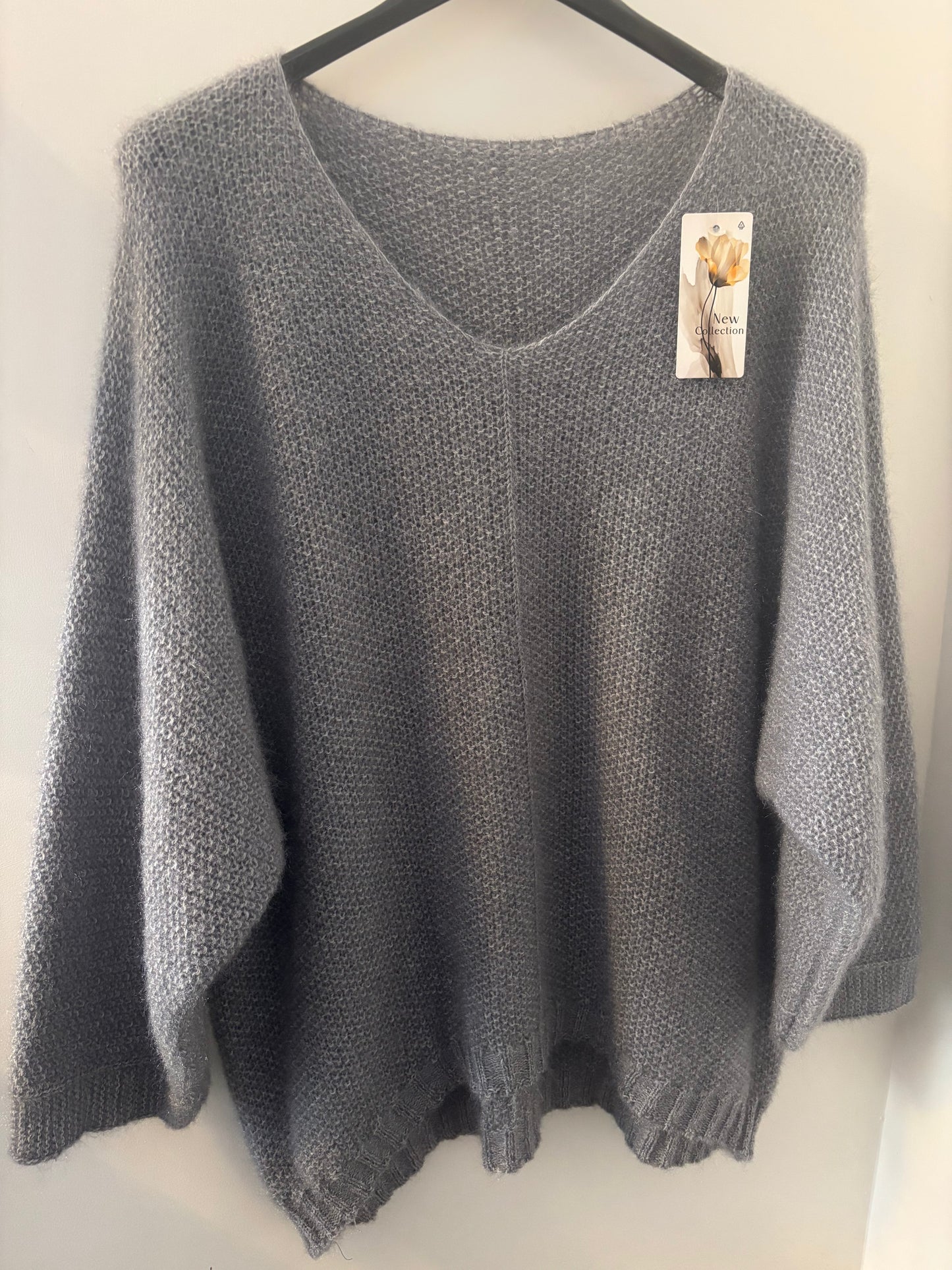 Cosy Fluffy Jumper in Grey