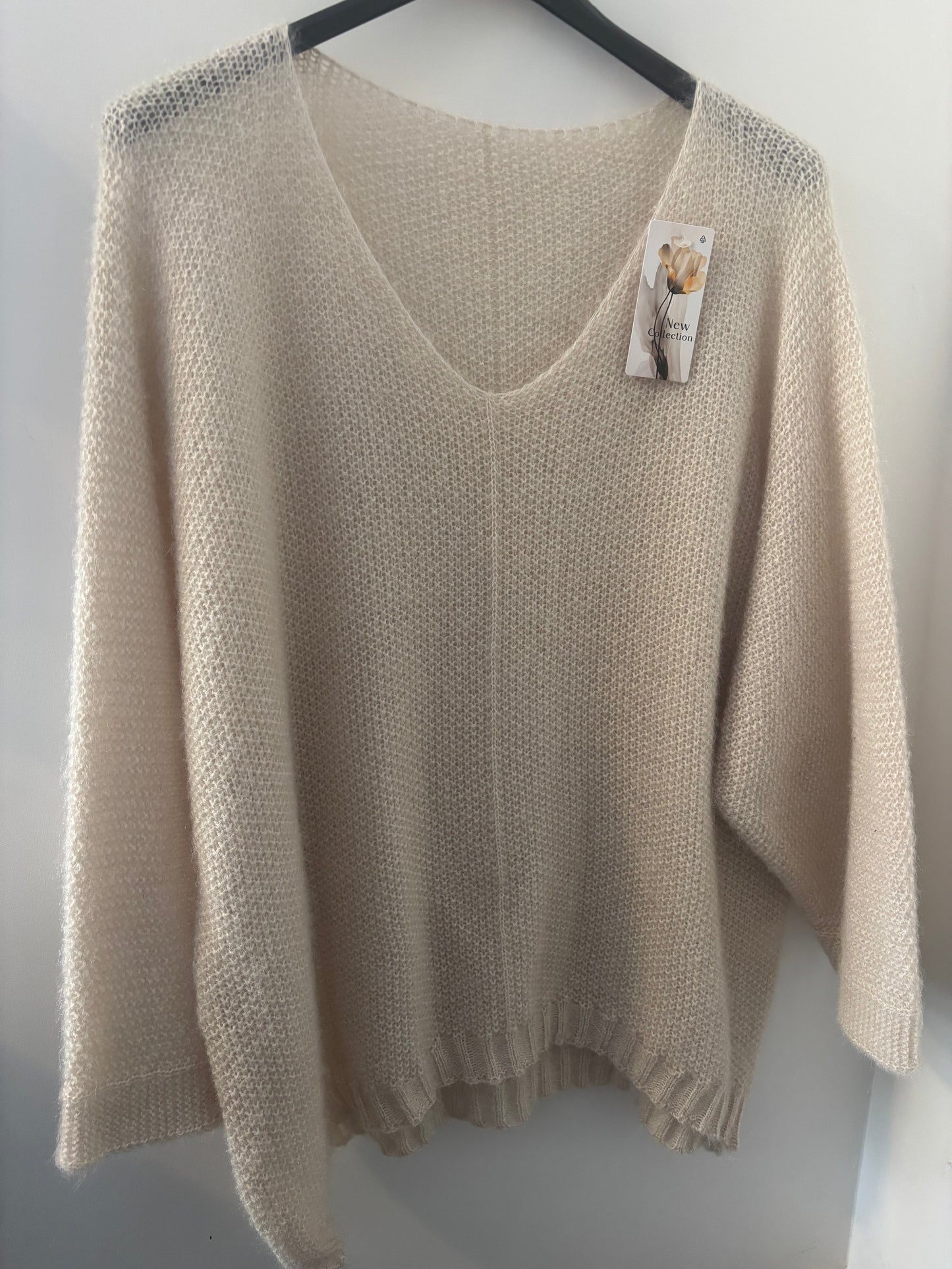 Cosy Fluffy Jumper in Beige