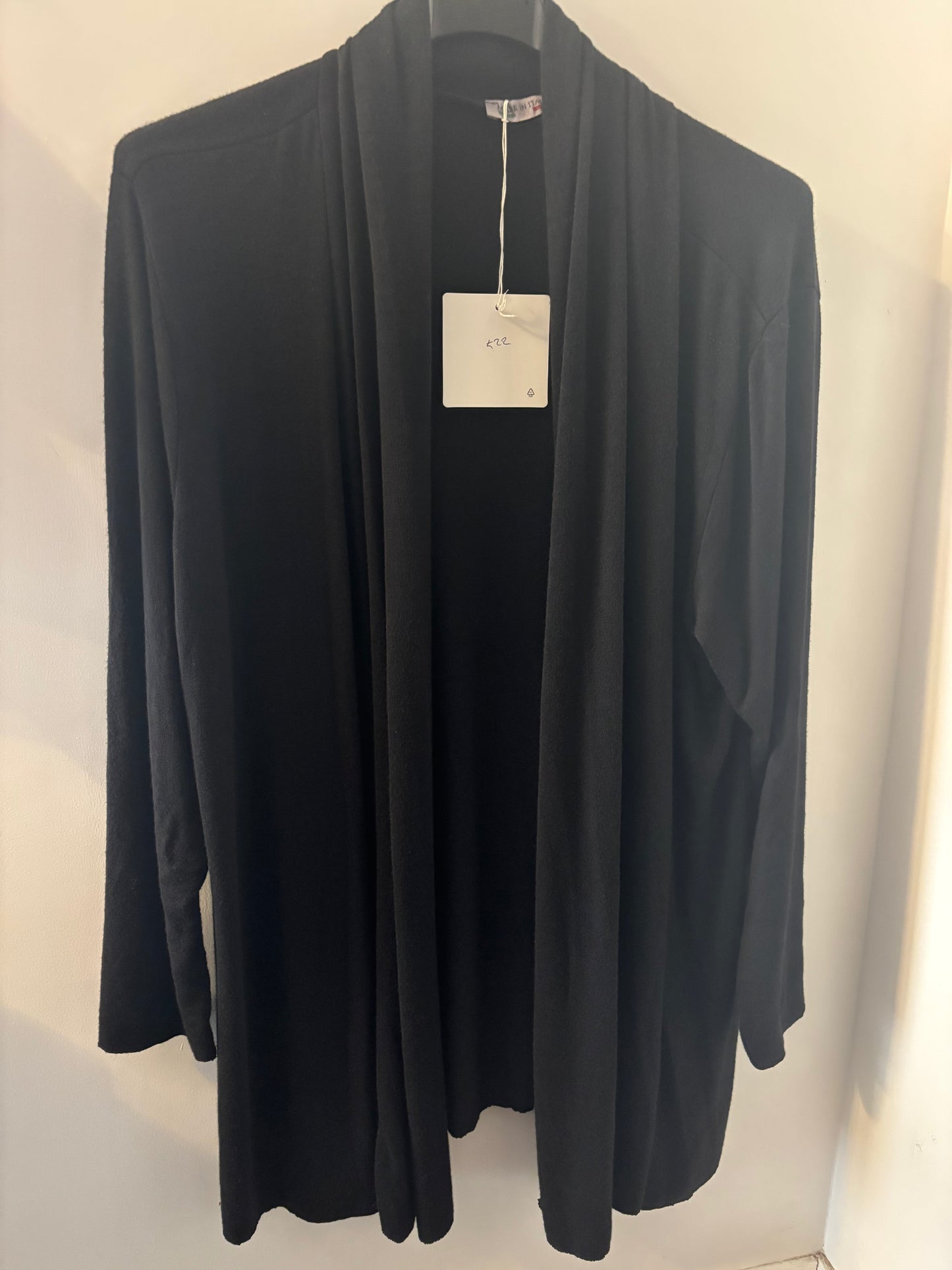 Open Front Cardigan in Black