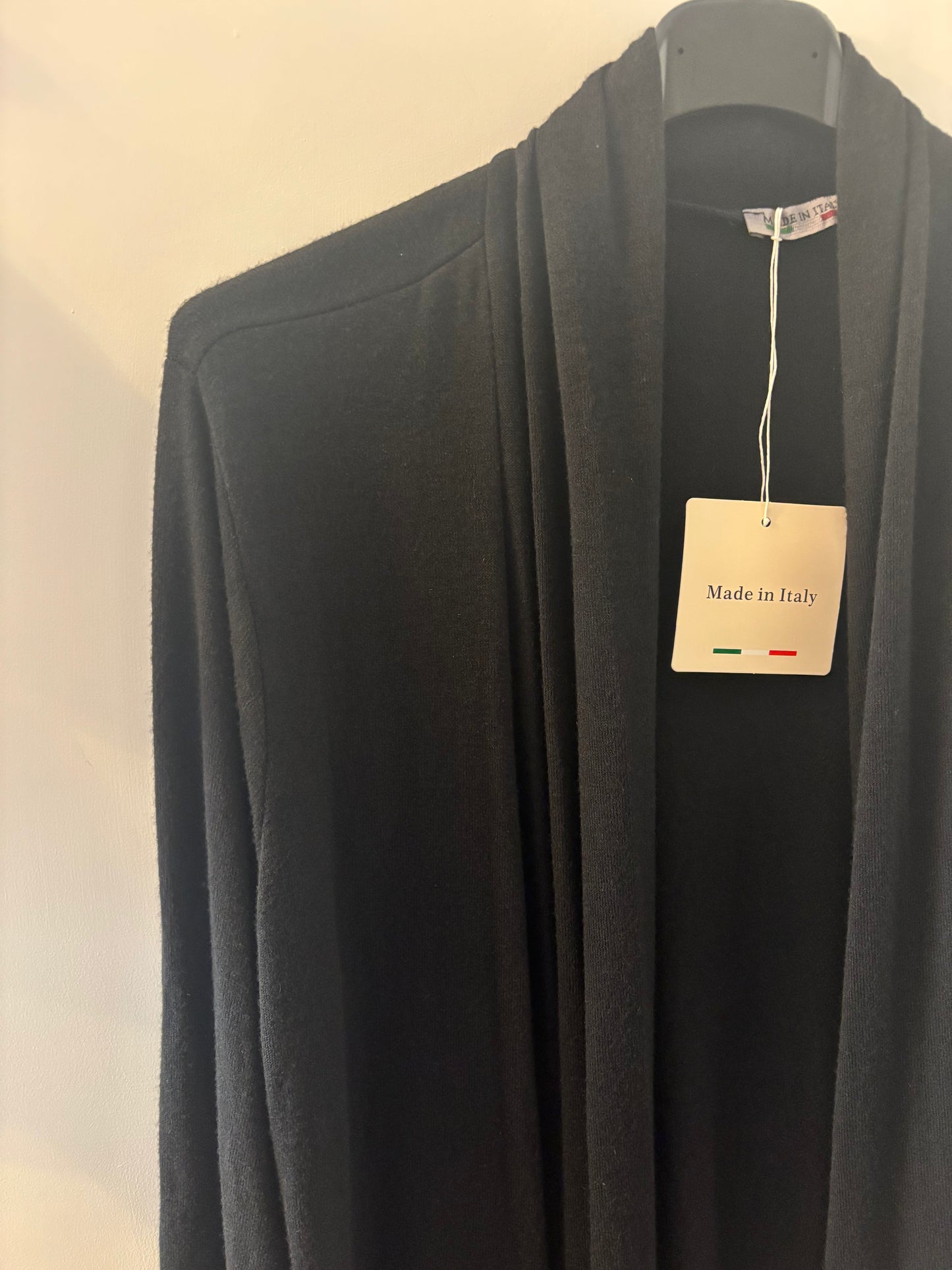 Open Front Cardigan in Black