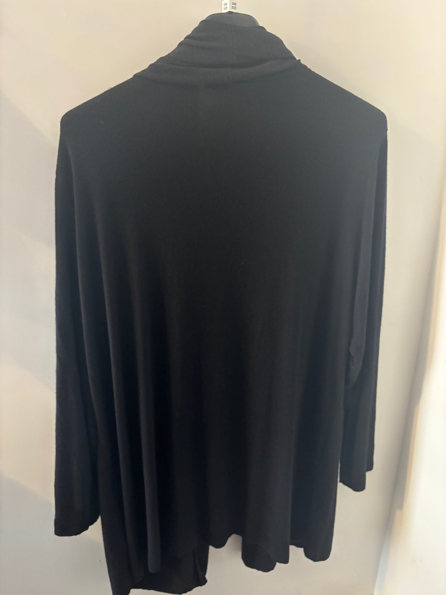 Open Front Cardigan in Black