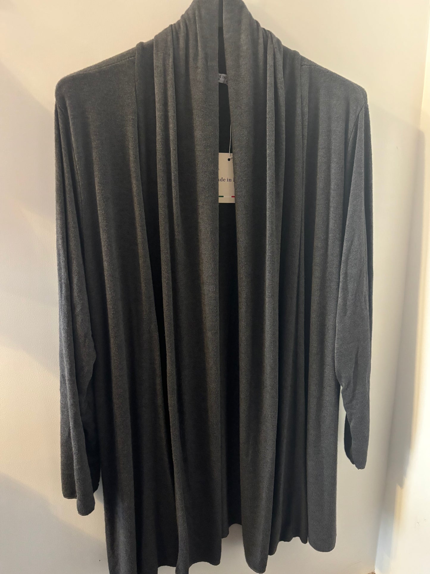 Open Front Cardigan in Grey